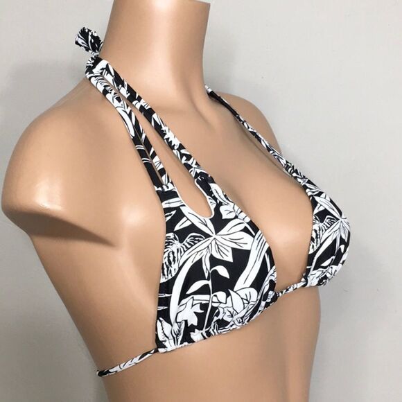 New. Volcom black and white floral bikini top. - Picture 3 of 8